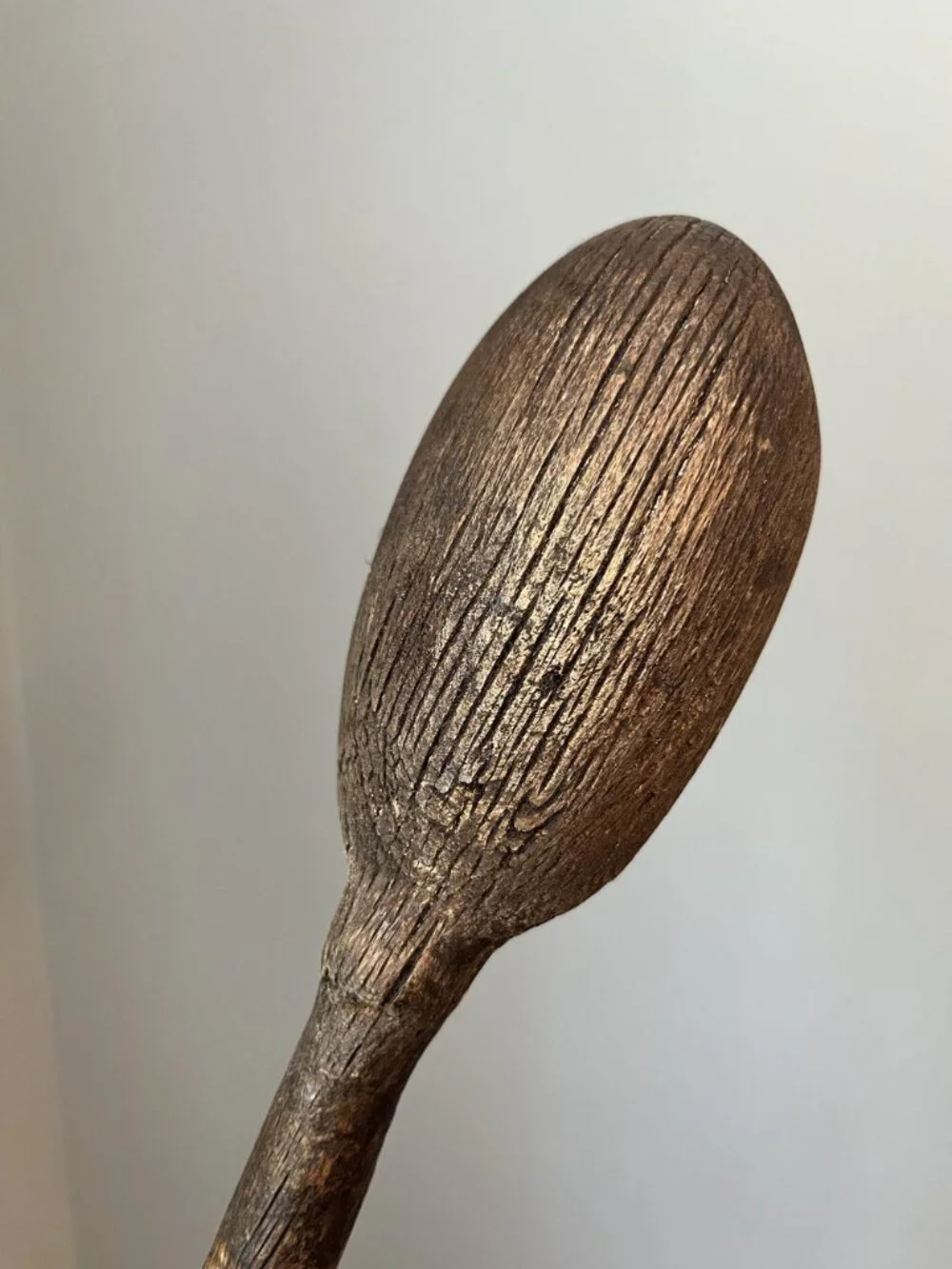 Vintage Hand-Carved Wooden Mixing Spoon 16